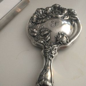 1920's Italian sterling silver hand mirror